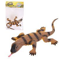 Фигурка Abtoys Юный натуралист Рептилии Варан (хаки, с полосками на спине), термопластичная резина