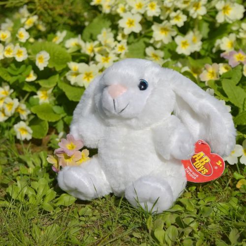 Мягкая игрушка ABtoys Кролик белый, 17 см фото 2