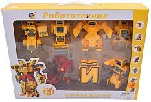 Игр.набор Трансформеры Буква-спец.техника эл., свет, звук, в комплекте предметов 7шт., эл.пит.AG13*1шт.вх.в комплект, коробка