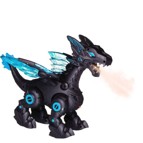 Робот Junfa Дракон огнедышащий пар из пасти, движение, звук, свет фото 7