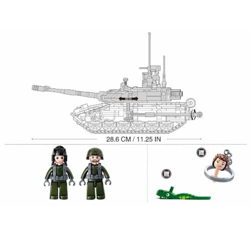 Конструктор Sluban серия Модельки Танк 758 деталей фото 2