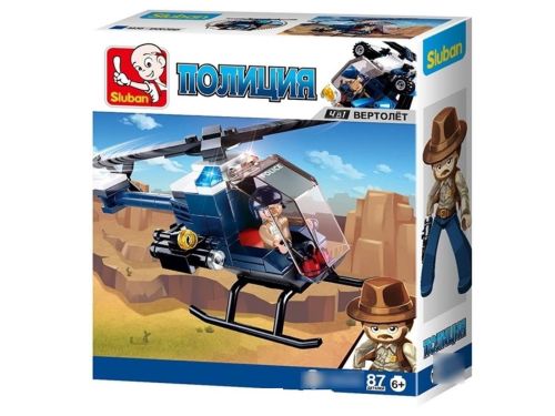 Конструктор Sluban Полиция Вертолет 87 деталей фото 2