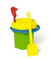 Набор Ведро-цветок №101 0,3 л, сито, грабли, совок