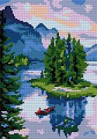 Набор для творчества LORI Алмазная мозаика Островок полное заполнение 21*30 см