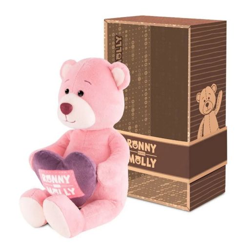 мягкая игрушка maxitoys мишка молли с сердечком, 21 см Мягкая игрушка Maxitoys Мишка Молли с Сердечком, 21 см