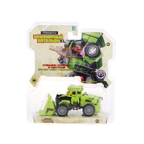 Трансформер 1 TOY Трансботы Инженерный батальон XL: Мега Фронтлифтер Т16433, зеленый/фиолетовый