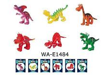 Фигурка мини-животного в пакетике. Мультяшный динозаврик, в ассортименте 6 видов