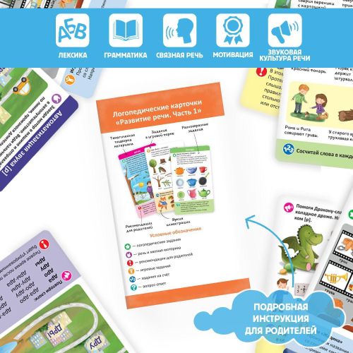 Логопедические карточки Malamalama Развитие речи Часть 1 фото 3