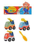 Конструктор, 3 машинки, отвертка