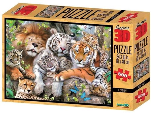 пазл prime 3d кошачий сон (10001), 500 дет. фото 2 Пазл Prime 3D Кошачий сон (10001), 500 дет. фото 2