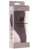 Lei Расческа массажная, тизер с ручкой, черная 067