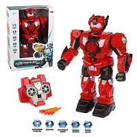 Робот р/у, свет, звук, стреляет, в комплекте: стрелы 5шт., эл.пит. АА*6шт.не вх.в комплект