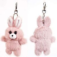 Мягкая игрушка ABtoys Флэтси Мини. Зайка с подвесом, 9,5 см