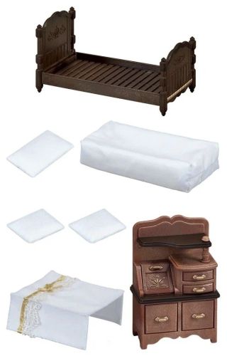 Набор Sylvanian Families Классические коричневые кровать и комод 2075 фото 3