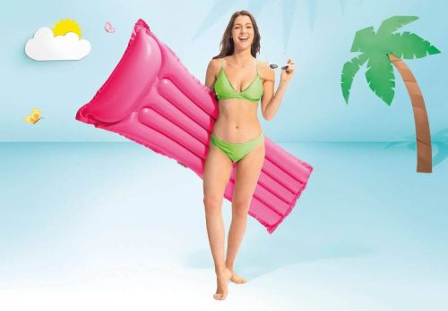 матрас надувной intex economats матовый, розовый, 183x69 см фото 5 Матрас надувной INTEX Economats матовый, розовый, 183x69 см фото 5