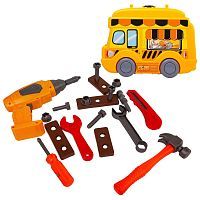 Игровой набор ABtoys Чудо-чемоданчик на колесиках. Инструменты с дрелью на батарейках, 26 предметов