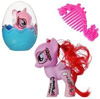 Пони Junfa фиолетовая с расческой в яйце (с узорами)