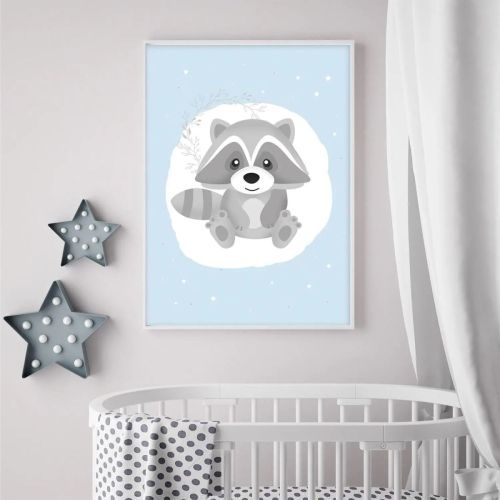 интерьерный дизайнерский постер "енотик-обормотик" (размер а3) Интерьерный дизайнерский постер "Енотик-обормотик" (размер А3)