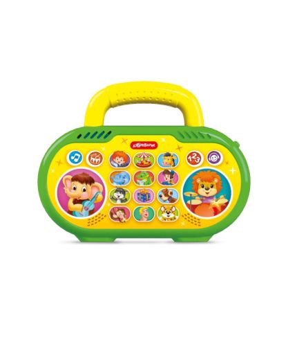 Азбукварик Музыкальная игрушка Веселый бумбокс Дискотека с мультяшками фото 2