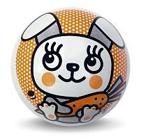 Мяч детский резиновый 7,5 см Зайчик с морковкой Р1-75/5