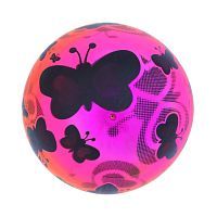 Мяч детский 22 см, Бабочки неон, в ассорт.