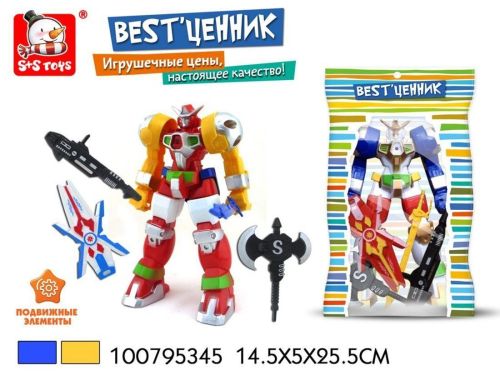 Фигурка робота, свет, эл. пит. AG13x2, вх. в компл., пакет