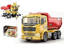 Машинка серии "Собери сам". Самосвал, 88 деталей, звуковые и световые эффекты