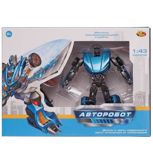 Робот-трансформер ABtoys Авторобот голубой, 1:43 фото 6