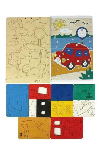 Развивающая игра Мастер игрушек Аппликация Машина фото 2