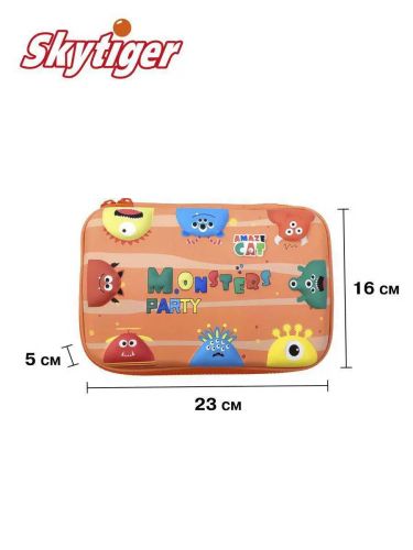 Пенал 3D SKYTIGER Монстры с наполнением 28 предметов фото 2
