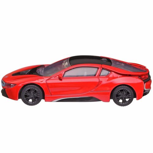 машина металлическая 1:43 bmw i8, цвет красный фото 2 Машина металлическая 1:43 BMW i8, цвет красный фото 2
