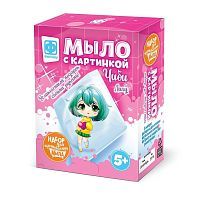 Мыло с картинкой Чиби Лилу с зелеными волосами