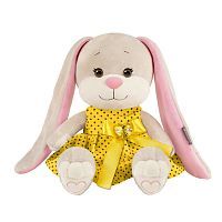 Мягкая Игрушка Jack&Lin Зайка в Желтом Платьице в черный горошек 20 см