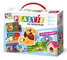 Пазл-пластик на липучках Кто где живет?