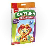 Картина из пластилина Львенок