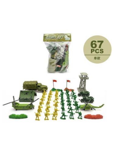 Игр. набор Военный, 67 предметов, пакет