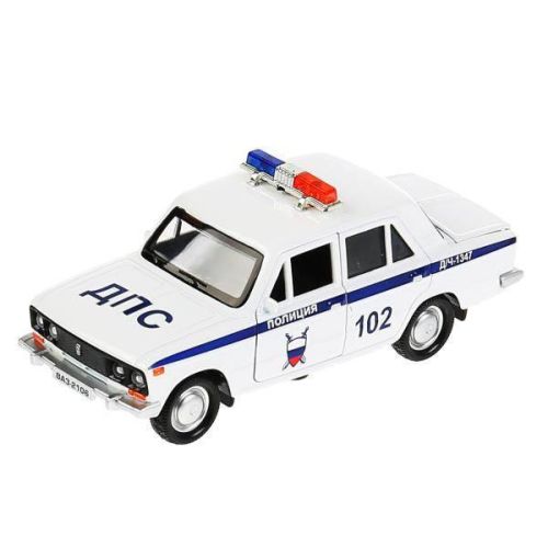 Машинка Технопарк ВАЗ-2106 Жигули Полиция 12 см со светом и звуком фото 4