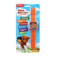 Интерактивная развивающая игрушка Азбукварик Мои часики Мультяшки, оранжевый