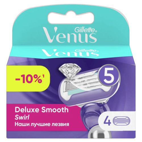 gillette venus swirl кассеты для бритья сменные 4шт Gillette Venus Swirl Кассеты для бритья сменные 4шт