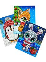 Новый год Разноцветная мозаика (3 в 1). Заяц. Пингвин. Лиса