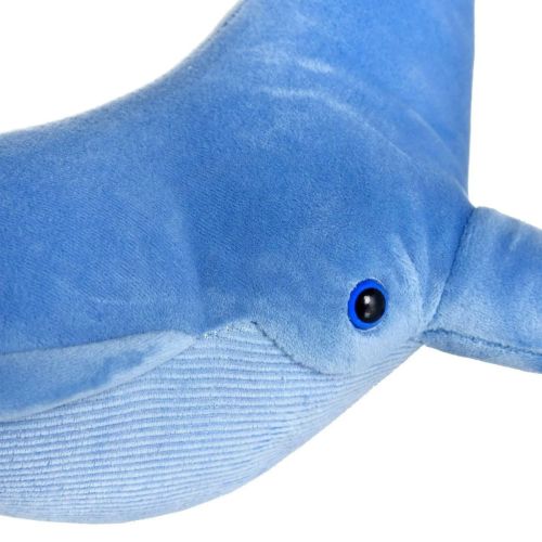 Мягкая игрушка Abtoys Морские обитатели. Кит синий, 32см фото 3