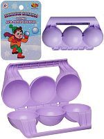 Снежколеп ABtoys Зимние забавы из 3-х снежков (диаметр снежка 6 см) фиолетовый