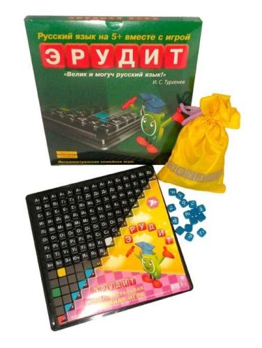 Игра настольная Эрудит черные фишки
