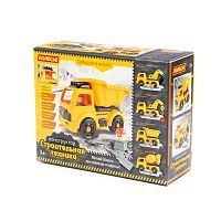Конструктор-транспорт ПОЛЕСЬЕ Автомобиль-эвакуатор 36 элементов жёлто-чёрный