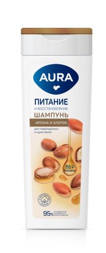 Шампунь для волос AURA Питание и восстановление 380мл
