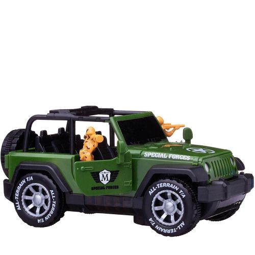 машинка junfa джип военный (движение+вращение) зеленый фото 3 Машинка Junfa Джип военный (движение+вращение) зеленый фото 3