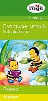 Пластилин Гамма Пчелка 6 цветов, восковой, со стеком
