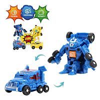 Трансформер Робот-машина Краш, металл.корпус, син.