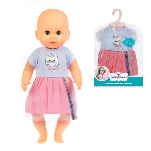 Mary Poppins Платье для кукол 38-42 см 452158 розовый/голубой