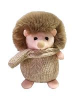 Ежик с шарфом корич. 14см, дисплей